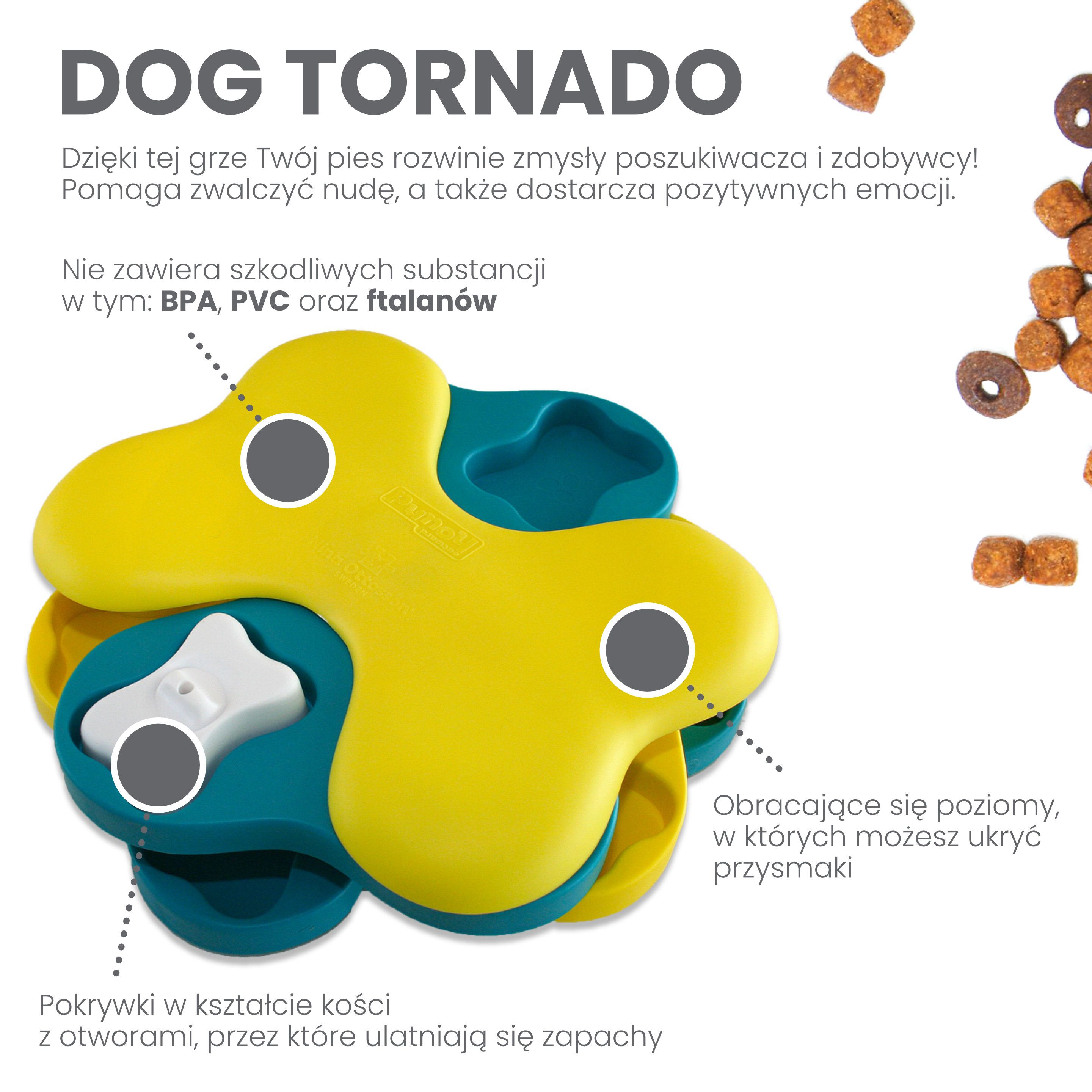 Nina Ottosson by Outward Hound Tornado Puzzle Game Dog Toy, Yellow & B