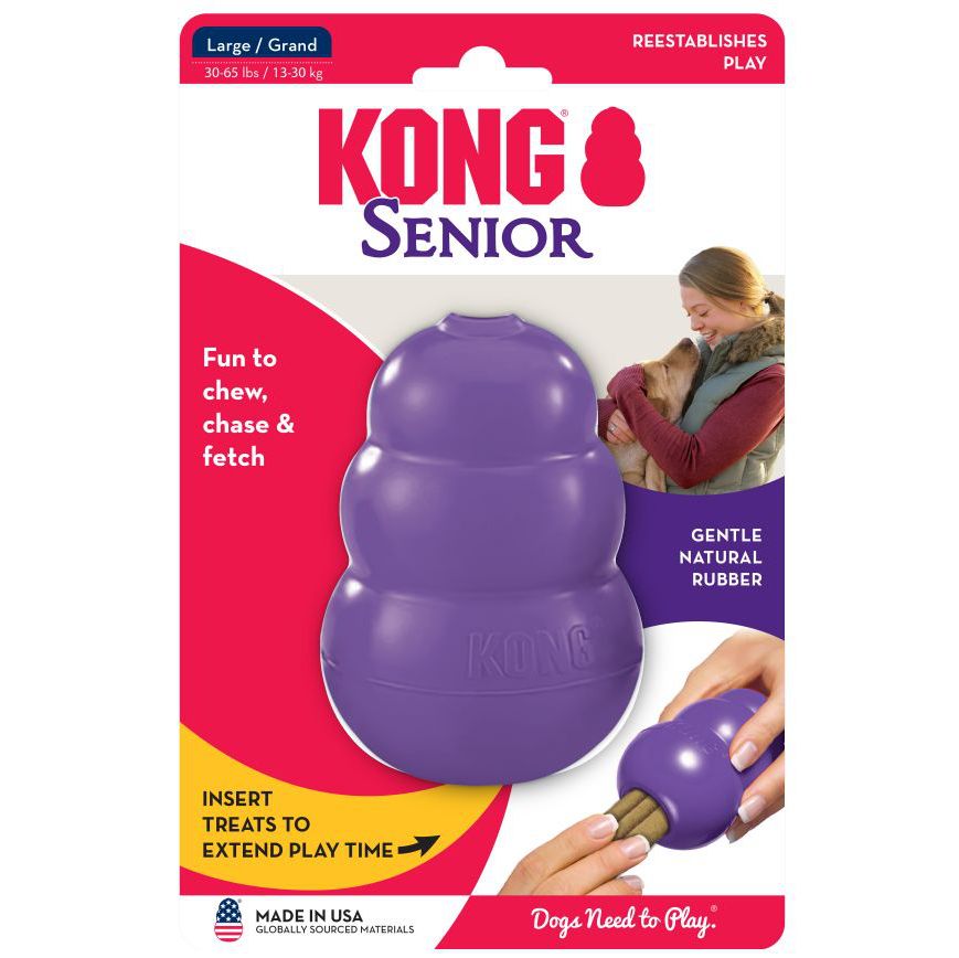 KONG Senior - gumowa zabawka dla psa seniora, fioletowy