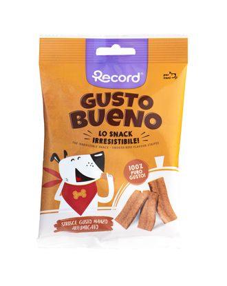 Record Gusto Bueno Smoked Beef Flavor Stripes 50g - smaczki dla psa, paski o smaku wędzonej wołowiny