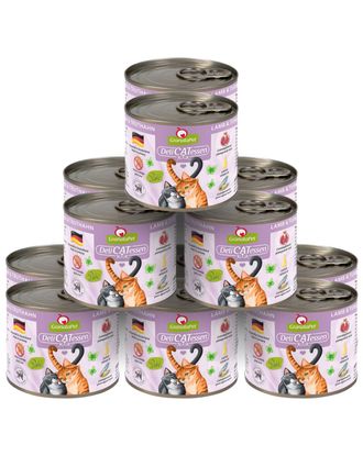 GranataPet DeliCatessen Lamb & Turkey - bezzbożowa mokra karma dla kota, jagnięcina i indyk - 12x 200g