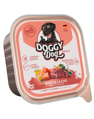 Doggy Dog Beef & Salmon 150g - bezzbożowa mokra karma dla psa, z wołowiną i łososiem 