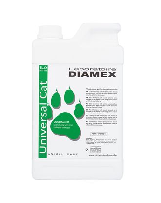 Diamex Universal Cat Shampoo - szampon dla kota, z olejem ze słodkich migdałów, koncentrat 1:8 - 1L