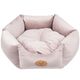 Blovi Bed Velur Love Pink L - eleganckie welurowe legowisko dla psa i kota, heksagon brudny róż