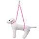 Groom Professional Dual Noose Pink - podwójna smycz groomerska, różowa w psie łapki