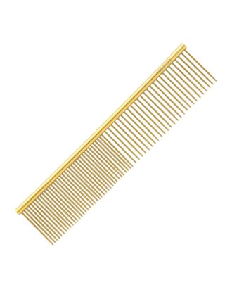 So Posh Metal Comb Grande 19cm - metalowy grzebień groomerski, złoty, mieszane piny 50/50