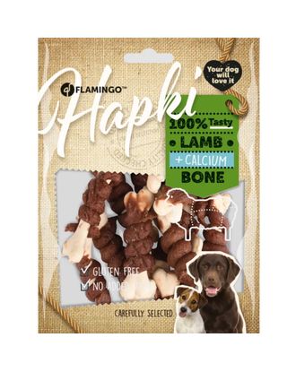 Flamingo Hapki Lamb Calcium Bone 150g - smaczki dla psa, kostki z wapnia oplecione jagnięciną
