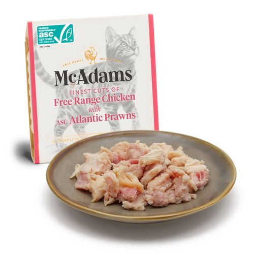 McAdams Free Range Chicken with Atlantic Prawns Cat 100g - mokra karma dla kota, kurczak z wolnego wybiegu i  atlantyckie krewetki
