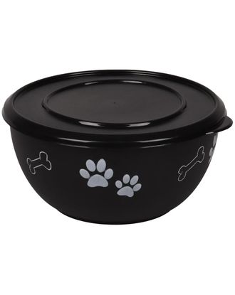 Flamingo Kena Black Cover Bowl - miska zamykana dla psa, z pokrywką