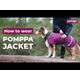 Sade Pomppa Kartta - przeciwdeszczowa kurtka dla psa, czarny multikolor