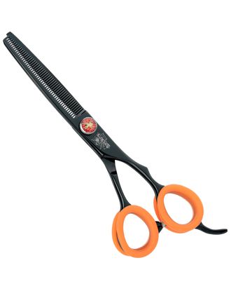 P&W Black Widow Thinning 6" - profesjonalne degażówki jednostronne z ozdobną śrubą, 50 ząbków