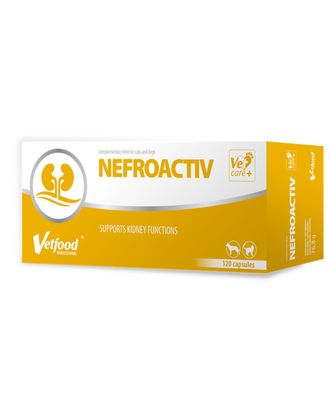Vetfood NefroActiv - preparat wspierający pracę nerek, dla psa i kota - 120tab.