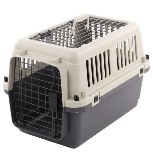 Flamingo Transport Cage Neto Dark Grey S - solidny transporter dla psa i kota, do 12 kg