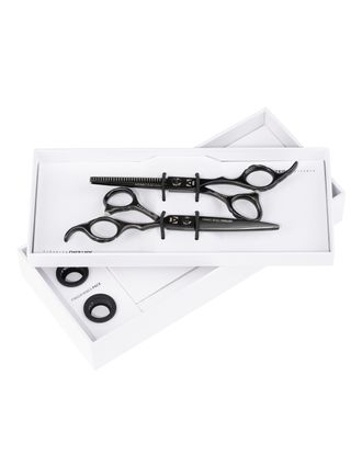 Artero One Dark 2 Piece Set 6" - zestaw nożyczki proste + degażówki proste 30 ząbków