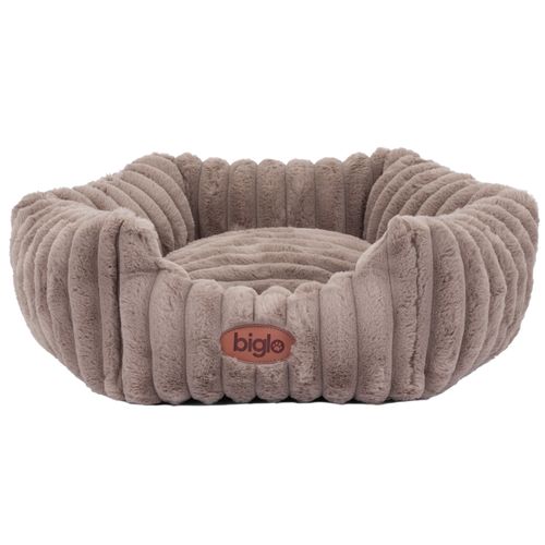 Biglo Cobe Hexagon Mokka - eleganckie i mięciutkie legowisko dla psa i kota, kawowy