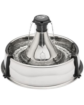 PetSafe Drinkwell 360 Stainless Steel Pet Fountain 3,8L - duża fontanna dla kota i psa, ze stali nierdzewnej, 5 strumieni