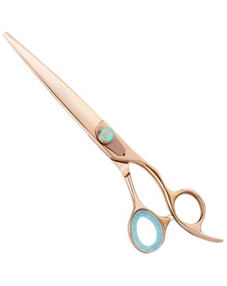 Kenchii Rose Offset Scissors - nożyczki groomerskie w kolorze rose gold, proste, z mikroszlifem