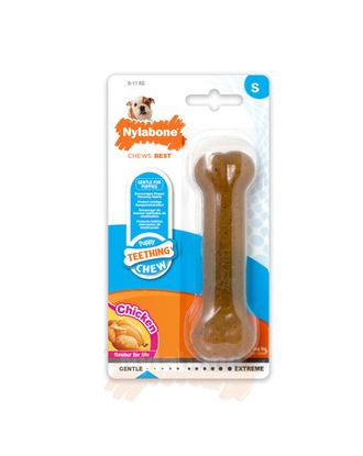 Nylabone Puppy Chicken Bone - bezpieczny gryzak dla szczeniaka, kość o zapachu kurczaka