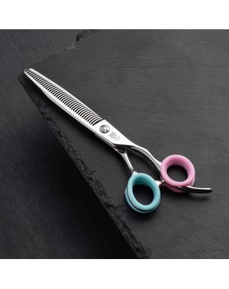 Blovi Teddy Line Blender 40T 7" - profesjonalne degażówki groomerskie do blendowania i modelowania szaty puchatej i kręconej, stal japońska
