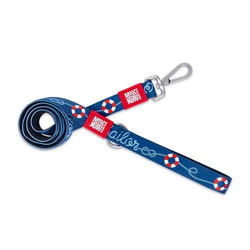 Max&Molly Short Leash Sailor - kolorowa smycz miejska dla psa, wzór marynistyczny, 120cm