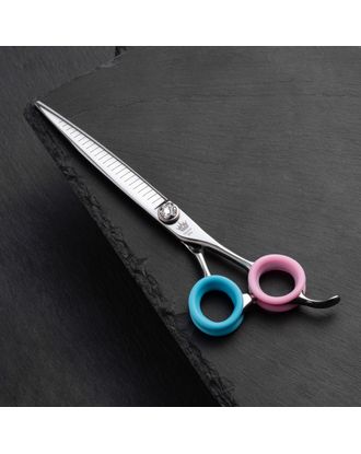 Blovi Magical Queen Line Straight Scissors 7,25" - profesjonalne nożyczki groomerskie 2w1, stal japońska VG10