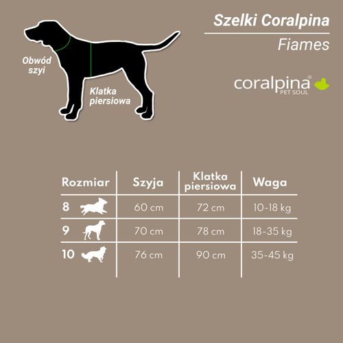 Coralpina Fiames Harness Blue - lekkie regulowane szelki dla średniego i dużego psa, niebieskie