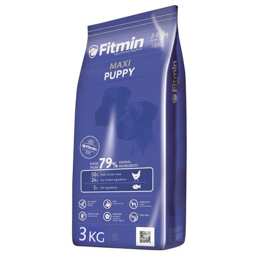 Fitmin Maxi Puppy 15kg - pełnowartościowa karma dla szczeniąt oraz suk ciężarnych i karmiących, dla dużych i olbrzymich ras, z kurczakiem