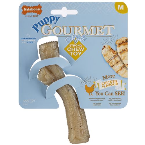 Nylabone Puppy Gourment Chicken Stick M - gryzak dla psa, intensywny zapach kurczaka