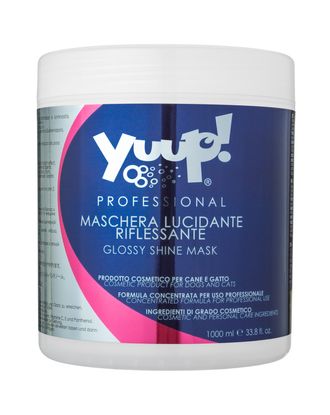 Yuup! Professional Glossy Shine Mask - profesjonalna maseczka nawilżająca i nabłyszczająca sierść psa i kota - 1L