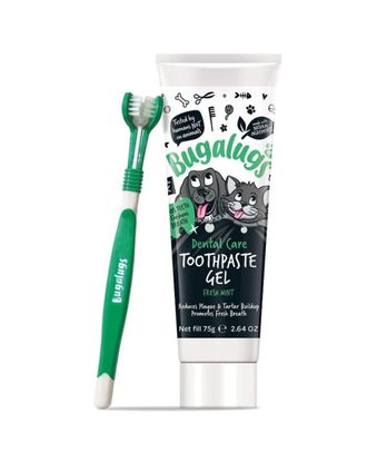 Bugalugs Dental Care Kit 75g - pasta do zębów ze szczoteczką, dla psa i kota