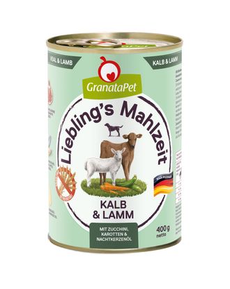 GranataPet Veal & Lamb - bezzbożowa mokra karma dla psa, cielęcina i jagnięcina