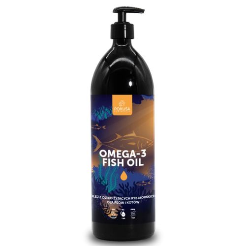 Pokusa Omega-3 Fish Oil - olej z z dziko żyjących ryb morskich dla psa i kota