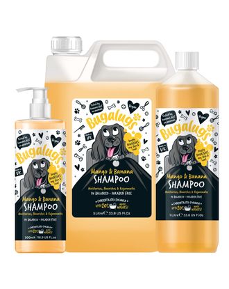 Bugalugs Mango & Banana Shampoo  - odżywczo-regenerujący szampon dla psa, koncentrat 1:10