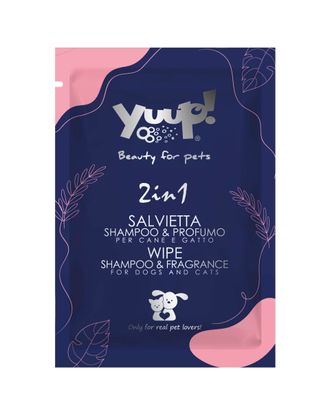 Yuup! Shampoo & Fragrance Wipes - chusteczki do czyszczenia sierści psa i kota, z dodatkiem perfum - 1szt.