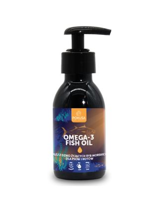 Pokusa Omega-3 Fish Oil - olej z z dziko żyjących ryb morskich dla psa i kota - 100ml