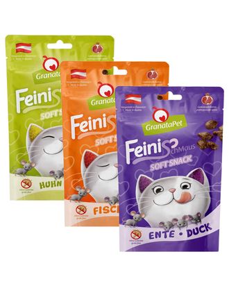 Zestaw GranataPet FeiniSchmaus 3x 50g - miękkie smaczki dla kota, mix 3 smaków