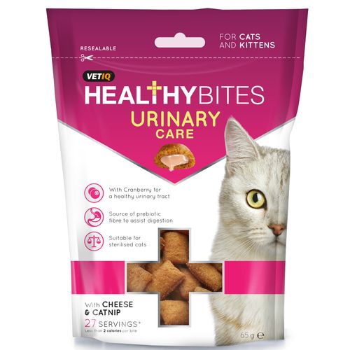 VetIQ Healthy Bites Urinary Care 65g - przysmaki dla kotów, układ moczowy