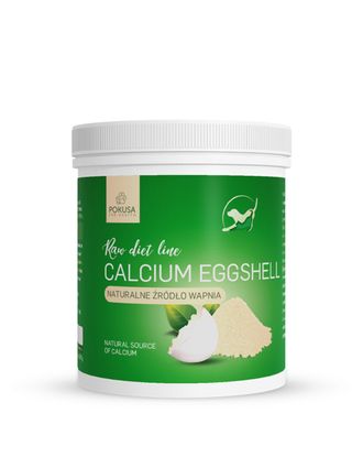 Pokusa RawDietLine Calcium Eggshell - preparat ze skorupek jaj kurzych, wzmacniający kości i zęby - 500g