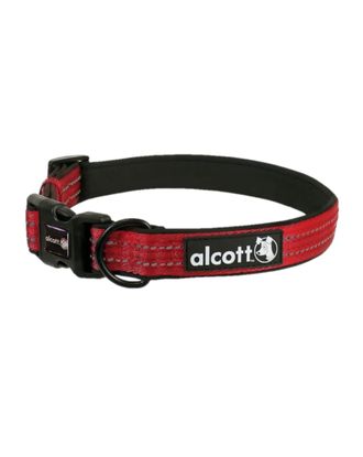 Alcott Adventure Collar Bright Red - odblaskowa obroża dla psa, intensywna czerwień