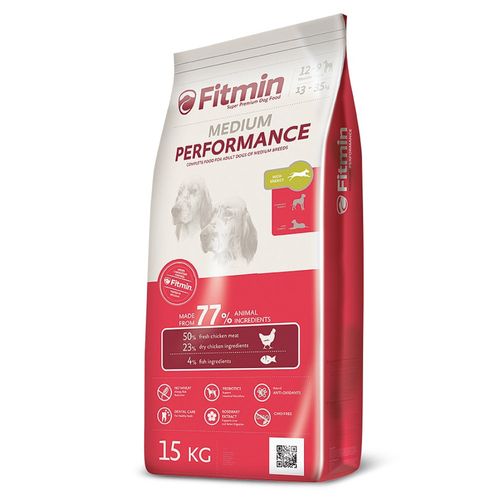 Fitmin Medium Performance 15kg - pełnowartościowa karma dla aktywnych dorosłych psów średnich ras, z kurczakiem