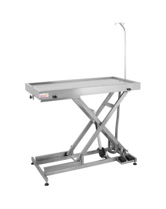 Blovi VT12 Veterinary Table 120x60 cm - stół zabiegowy weterynaryjny, bardzo nisko opuszczany, ze stali nierdzewnej