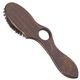 Blovi Brown Wood Brush 22cm - mała, owalna szczotka z włosiem naturalnym, rozczesywaczem i otworem na palec, dla ras długowłosych