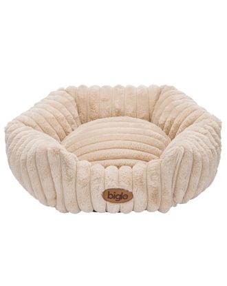 Biglo Cobe Hexagon Beige - eleganckie i mięciutkie legowisko dla psa i kota, beżowe