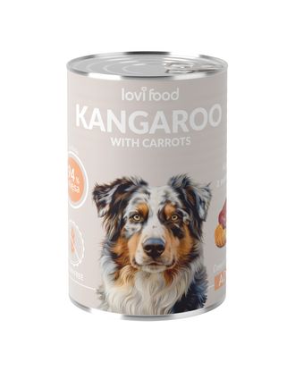 Lovi Food Kangaroo with Carrots 400g - mokra karma dla psa, z kangurem i marchewką