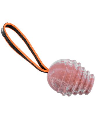 Julius K9 Duoplay Ball 15cm orange - kauczukowa zabawka dla psa, z uchwytem w kolorze dla psa