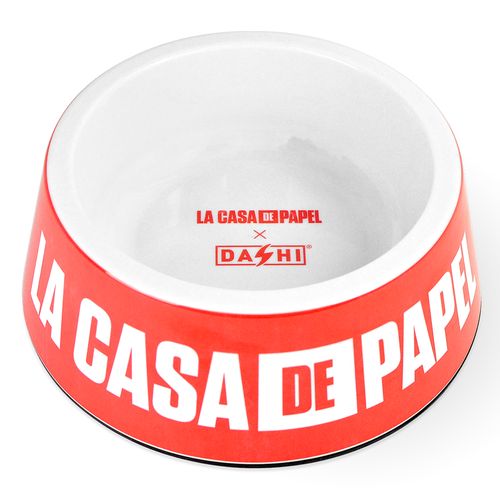 Dashi La Casa De Papel Original Red Bowl - miska z melaminy, dla psa i kota, motyw z serialu Dom z Papieru