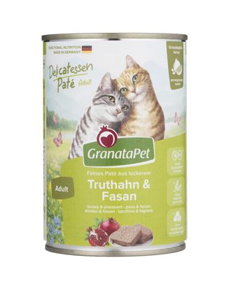 GranataPet DeliCatessen Turkey & Pheasant - bezzbożowa mokra karma dla kota, indyk i bażant