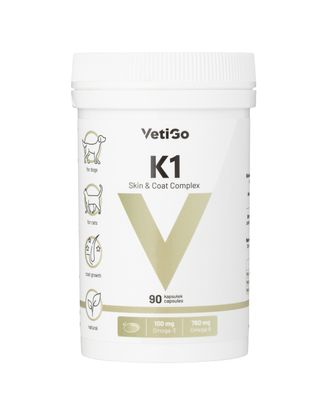 VetiGo K1 Skin & Coat Complex - omega 3 dla psa i kota, suplement na skórę i sierść