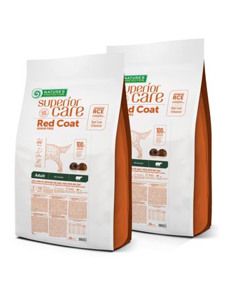 Nature’s Protection Superior Care Red Coat Adult All Breeds Lamb - karma dla rudych psów, wszystkich ras, z jagnięciną i krylem - 2x 10kg
