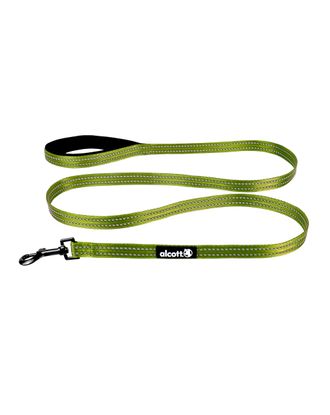 Alcott Adventure Leash 180cm Green - odblaskowa smycz taśmowa dla psa, zielona