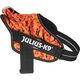 Julius-K9 Power & More Harness Pixeljuice - szelki dla psa z adaptacyjnym pierścieniem do smyczy, pomarańczowe piksele